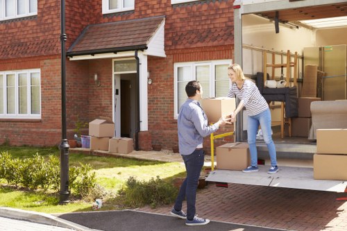 Moving team preparing belongings for a London relocation