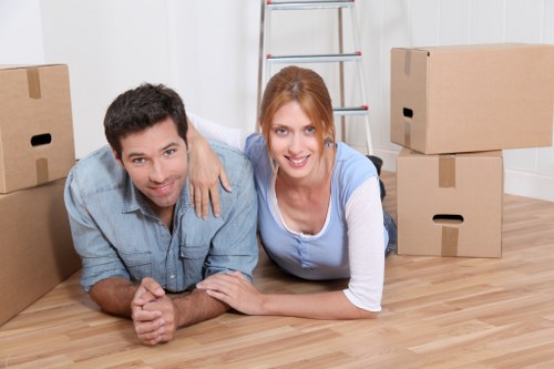 Packing supplies prepared for a London home relocation