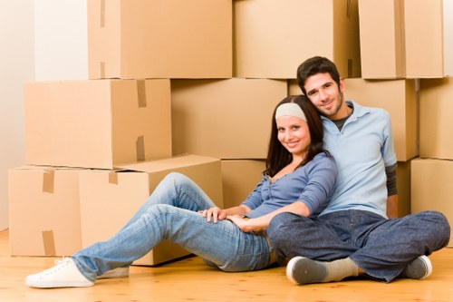 Moving day setup for flat removals in London