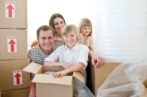 Packing boxes for a London home move