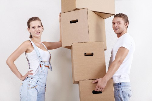 Careful packing preparation for a flat removal in London