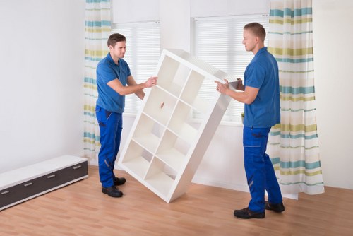 Office relocation service handling desks and equipment in London